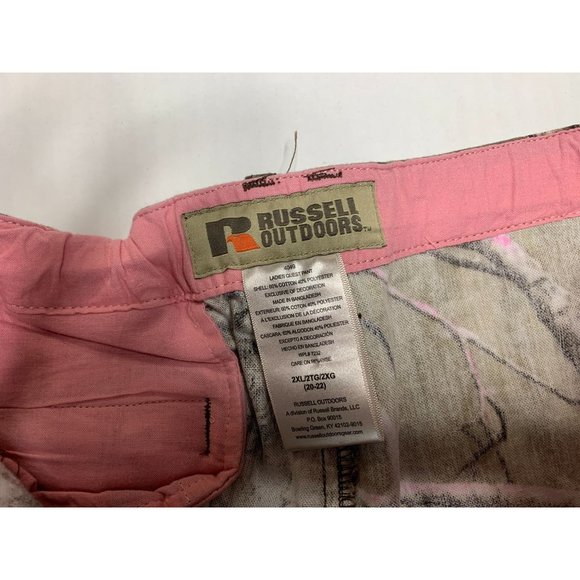 Russell Outdoors Womens Size 2XL Camo Long Shorts Cuffed Hem Real Tree Adjustabl - Picture 3 of 3
